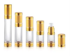 Garrafa Airless 50ml Ouro Prata